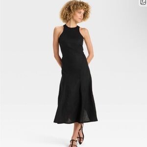 Back dress  Linen Midi A-Line Dress Future Collective 18 plus curvy size NWT